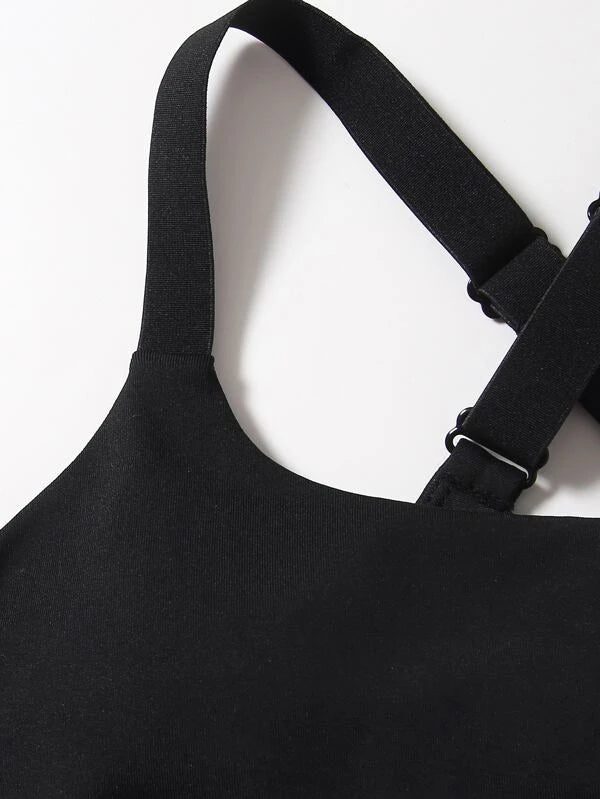 3pcs Fitness Gym Set Criss Cross Sports Cami &amp; Drawstring Hoodie &amp; Leggings