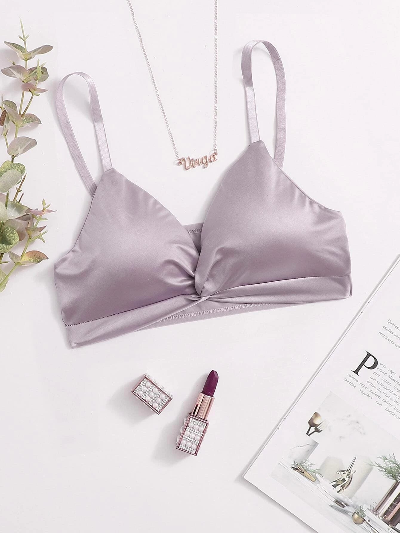 Twist Satin Bralette