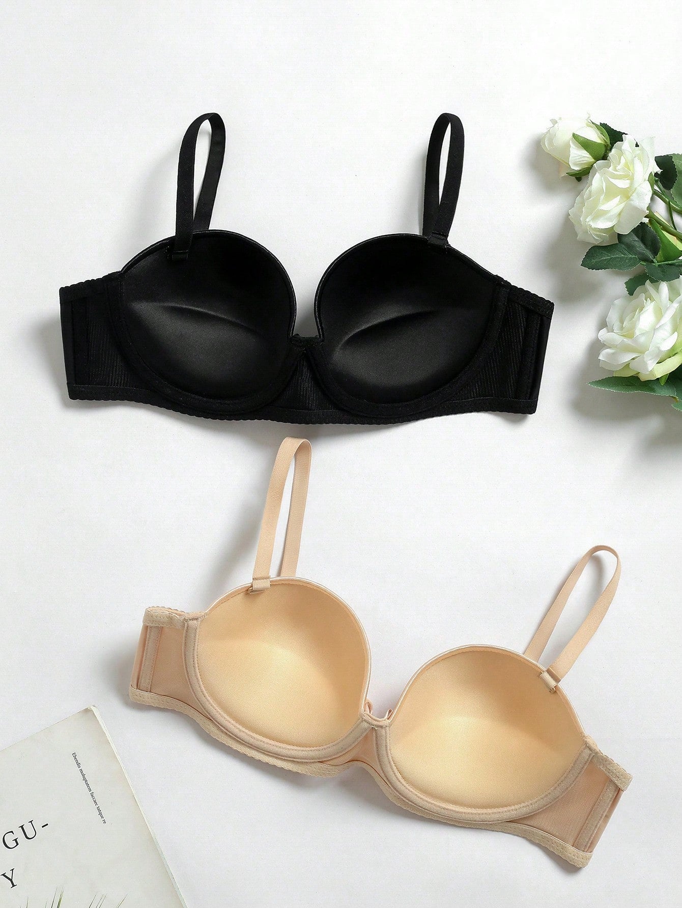 2pack Solid Underwire Bra