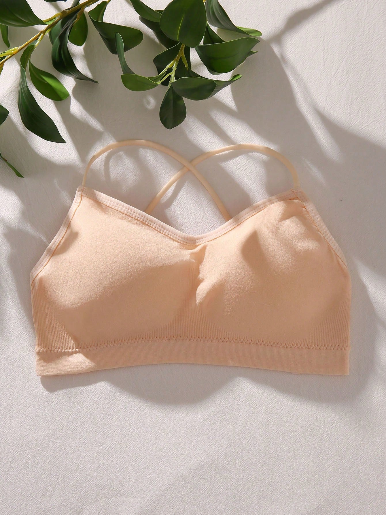 Solid Criss Cross Backless Bralette