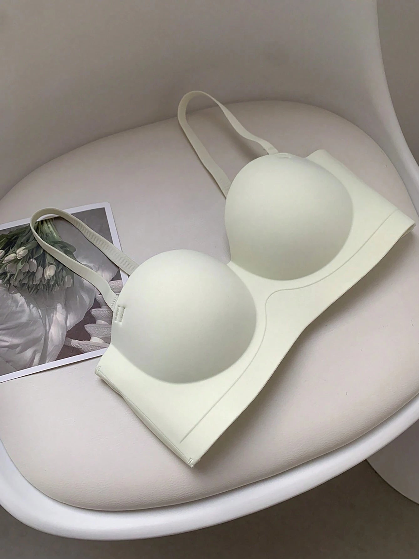 2pcs/Set Wire-Free Seamless Bra With Removable Straps, Lingerie