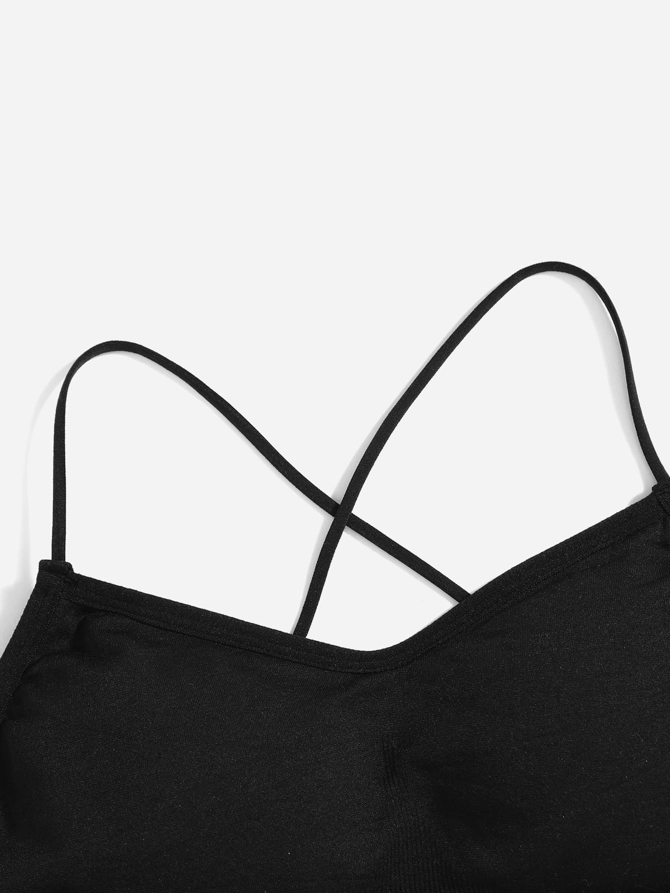 Solid Criss Cross Backless Bralette