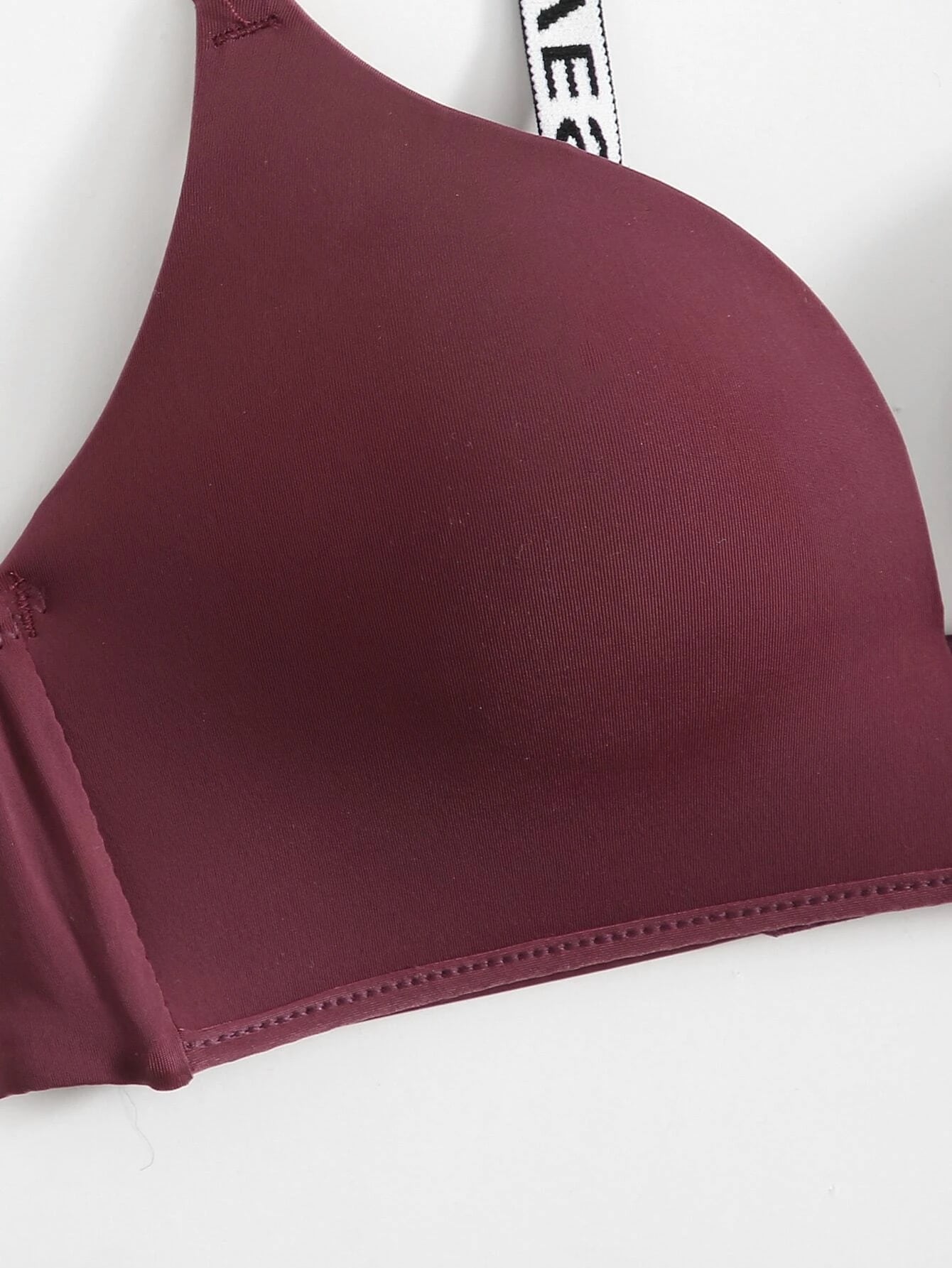 3pack Letter Tape Wireless Bra Set