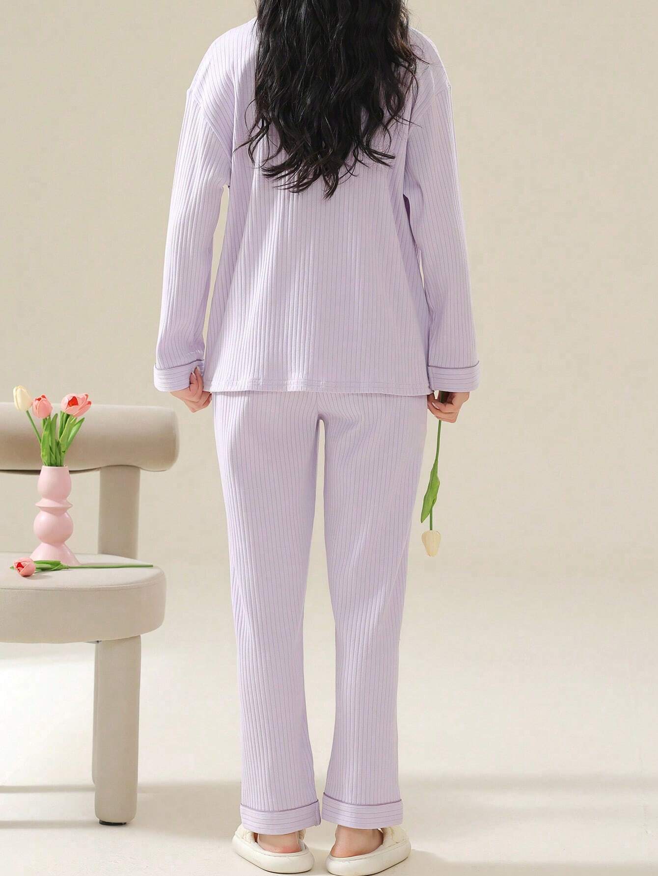 2pc Women Cotton Pajamas Set
