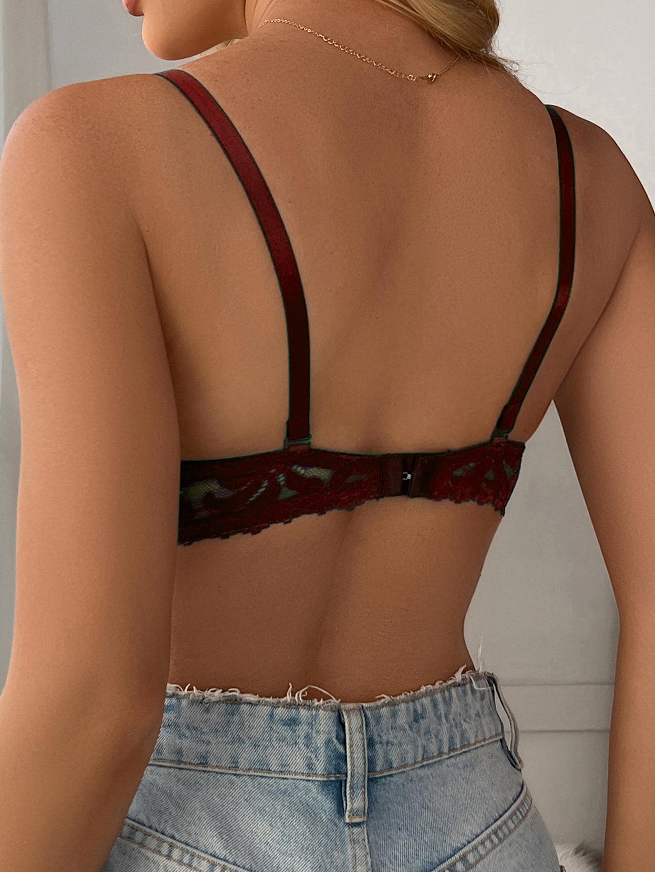 Floral Lace Push Up Bra