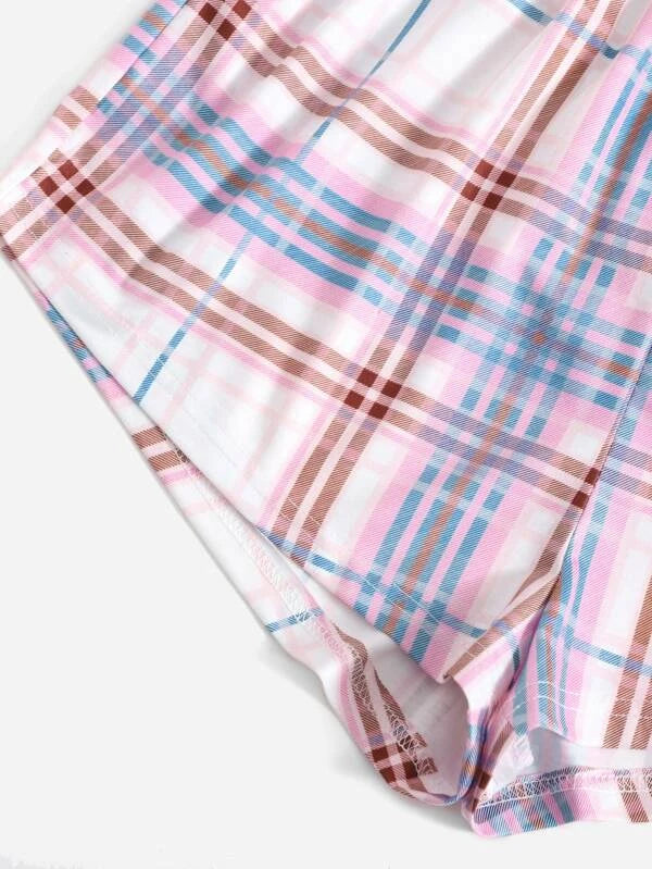 4 Pack Tartan Print Sleep Shorts
