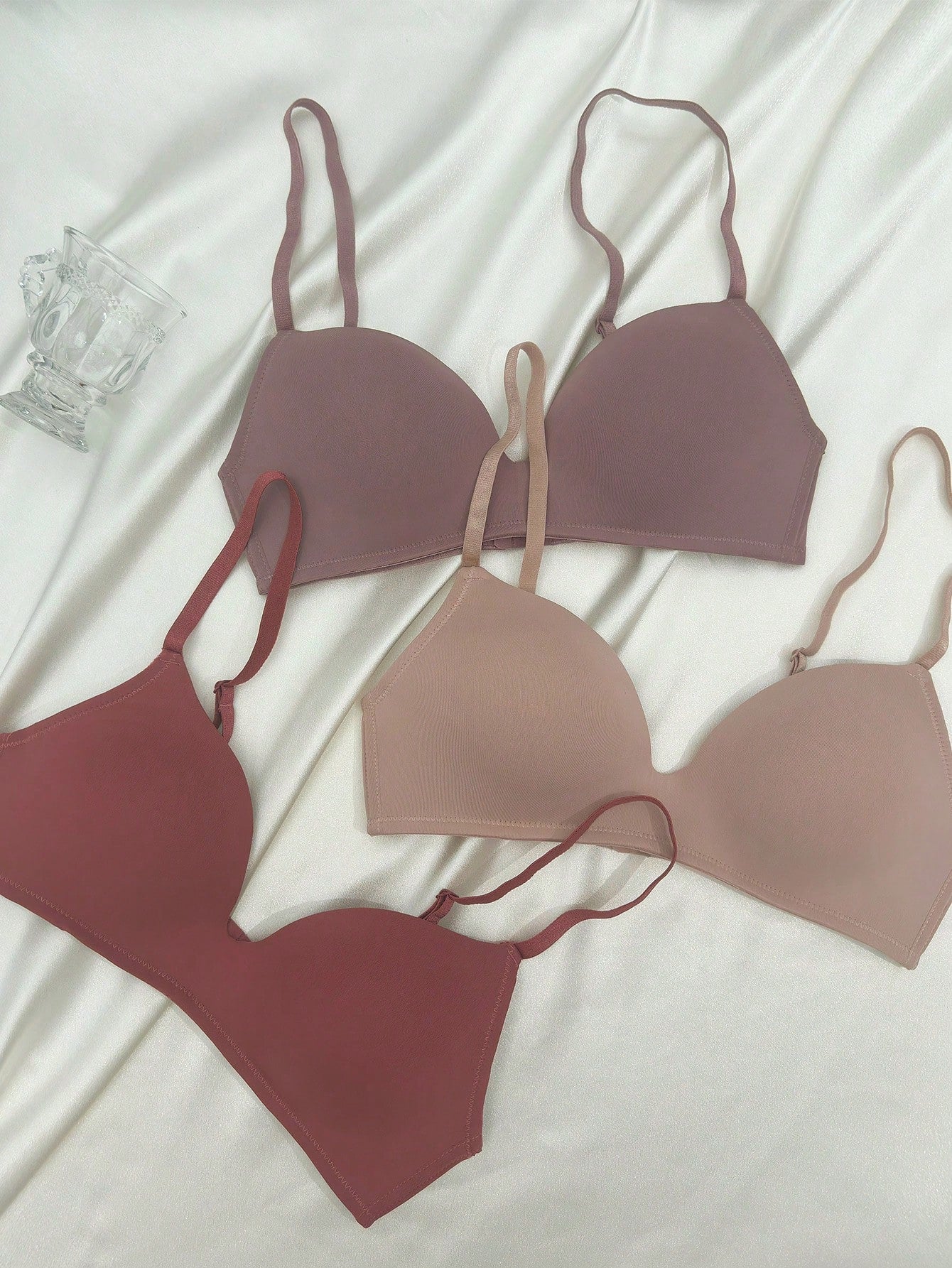 3pack Solid Bra Set 75D Multicolor