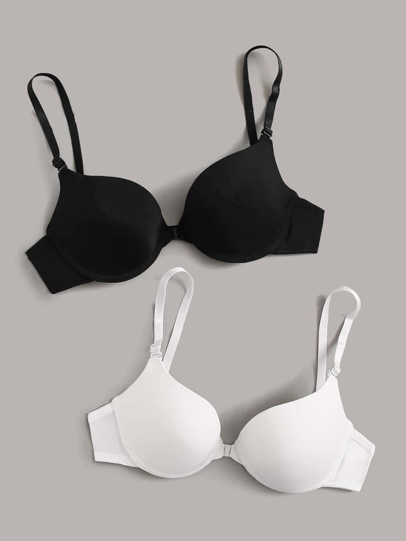 Plain Underwire Front-close Bra