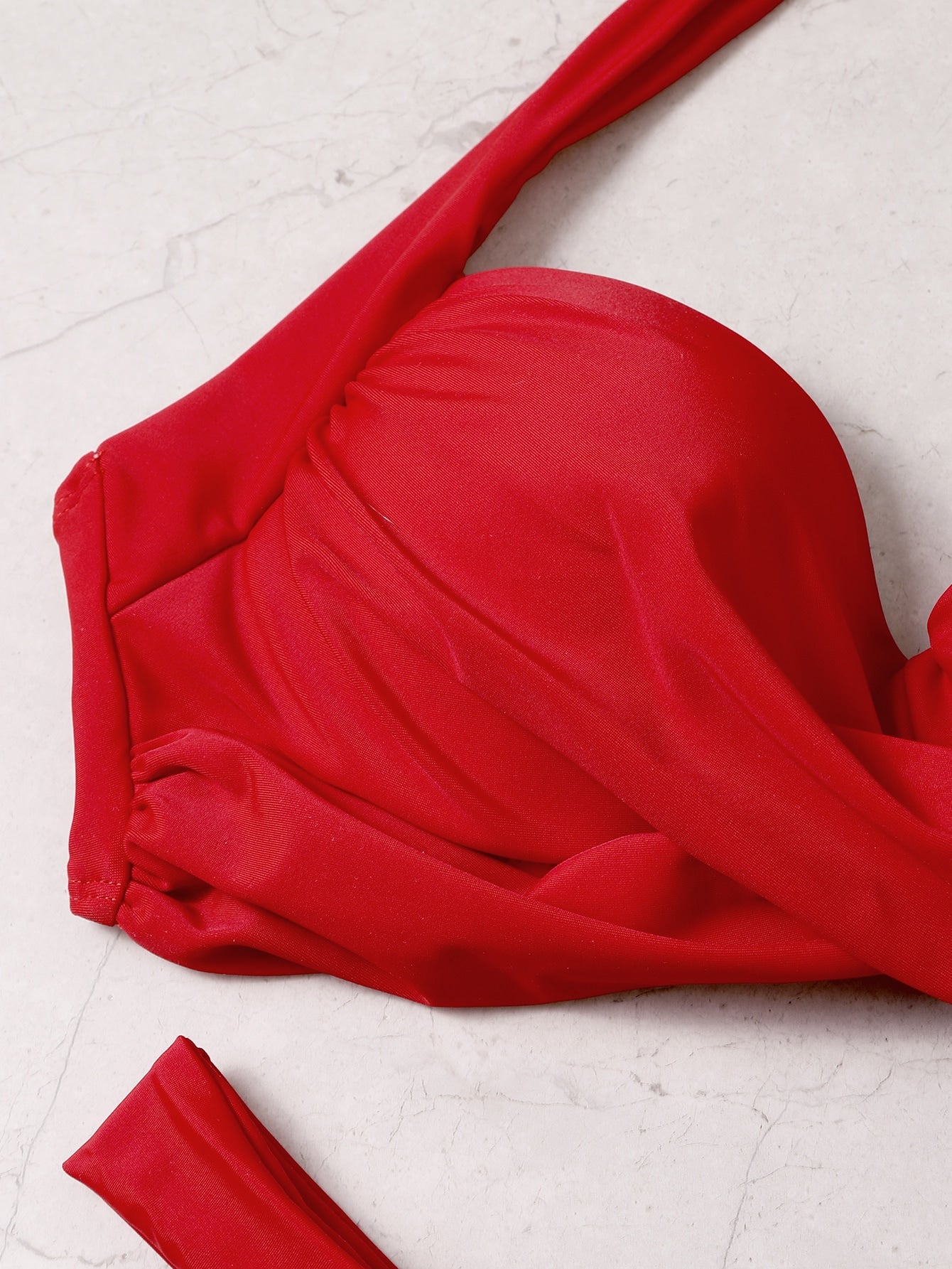 SHEIN Swim Basics Twist Front Push Up Bikini Swimsuit