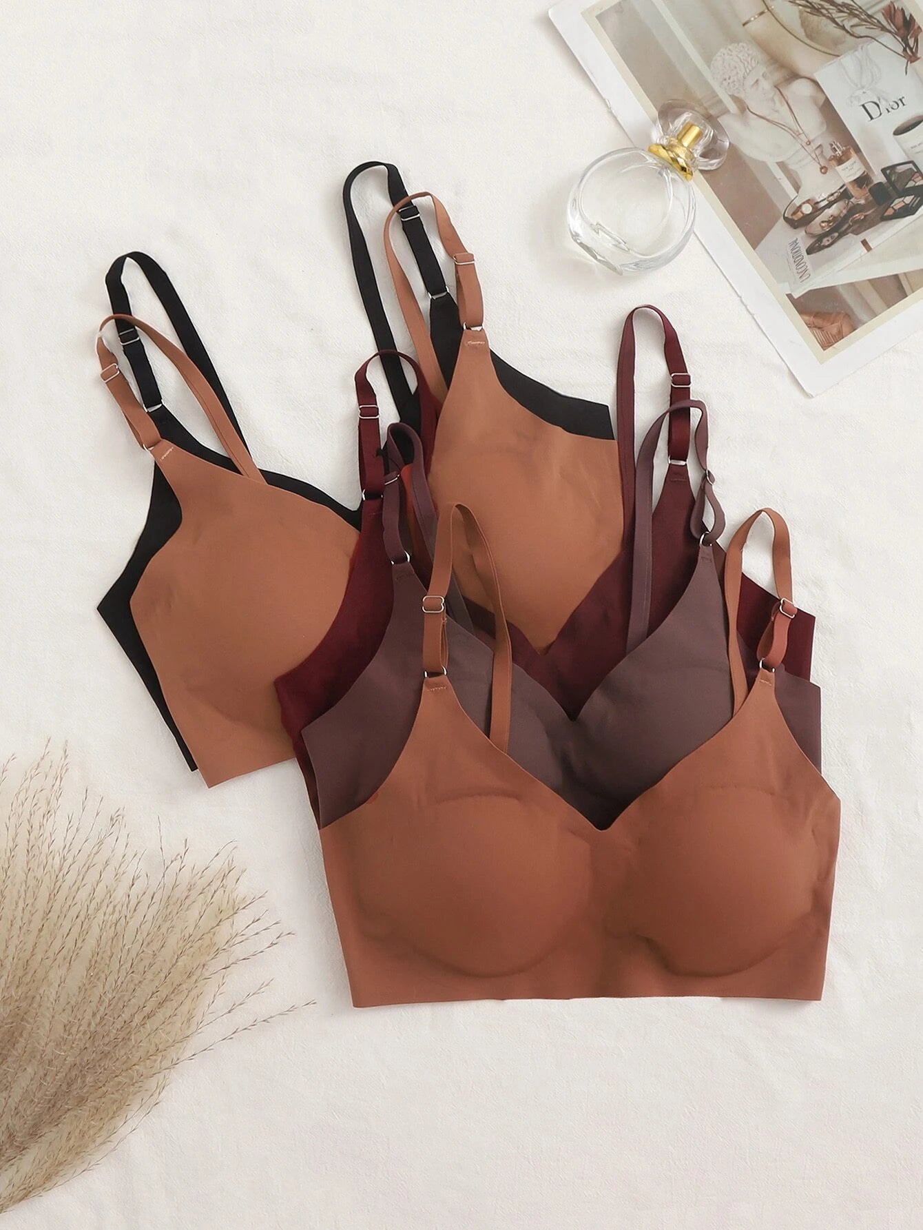 Underwear&amp;Sleepwear Basics Women Wireless Bra (Wire-Free) Bra Set Of 5