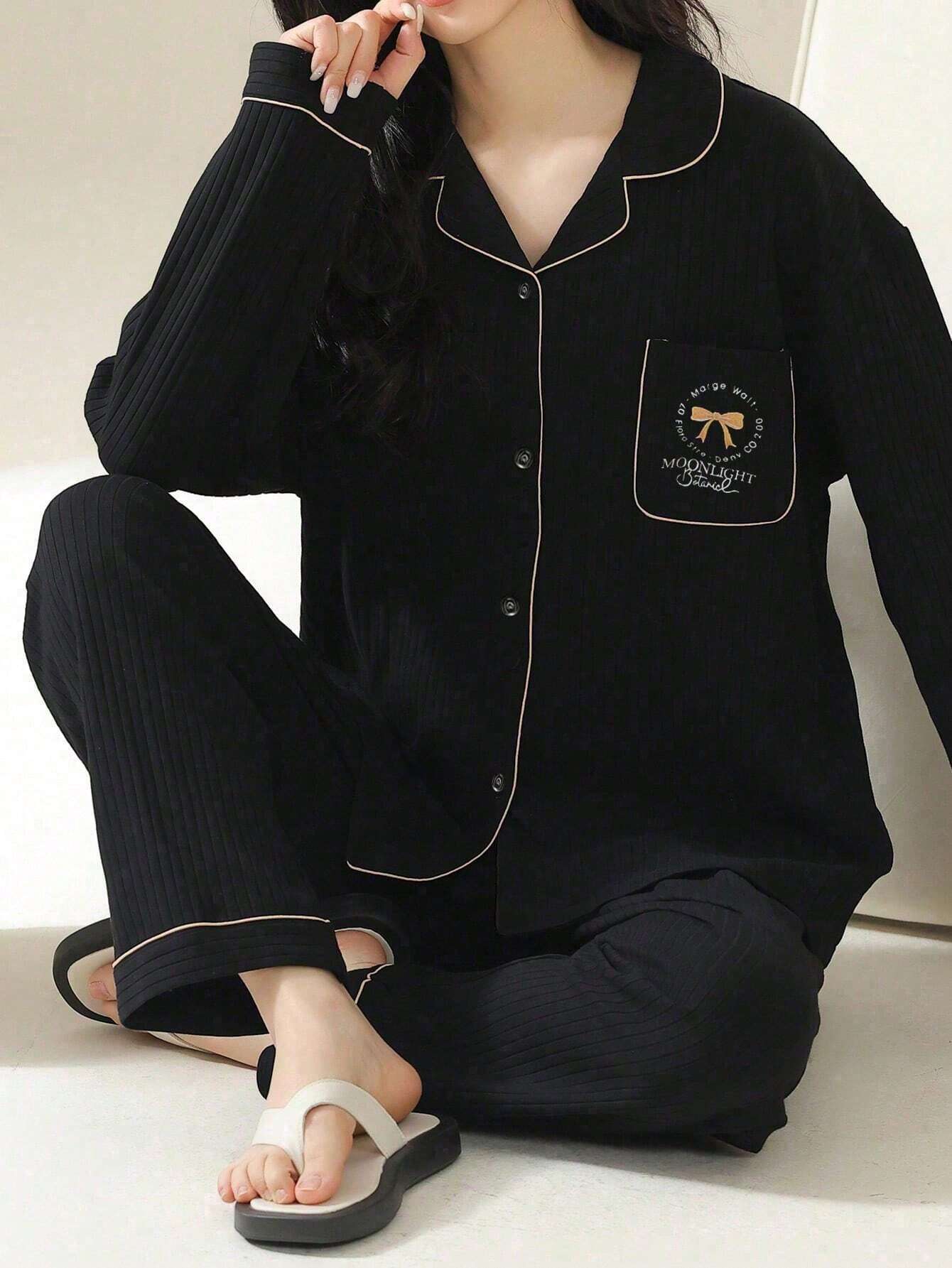 2pc Women Cotton Pajamas Set