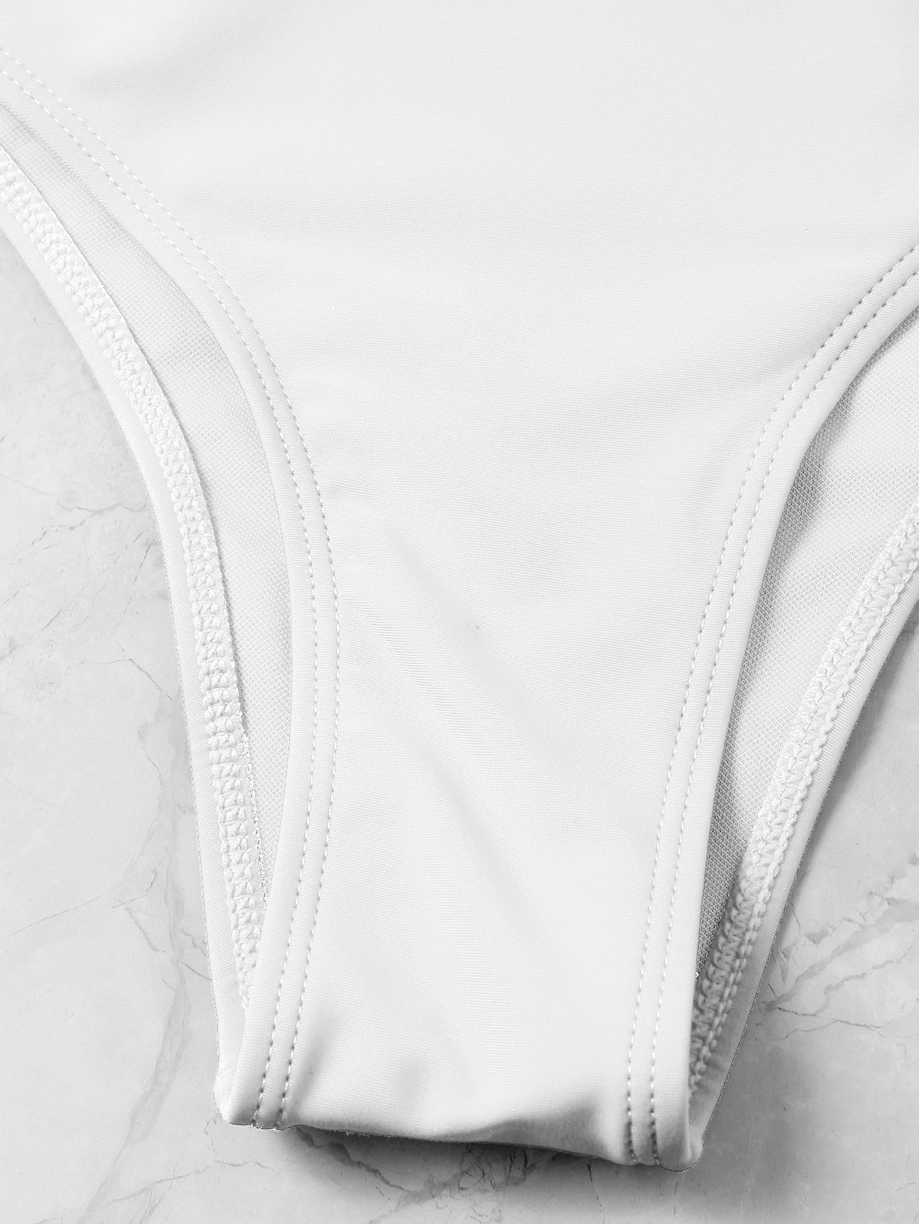 SHEIN Swim Basics Twist Front Push Up Bikini Swimsuit