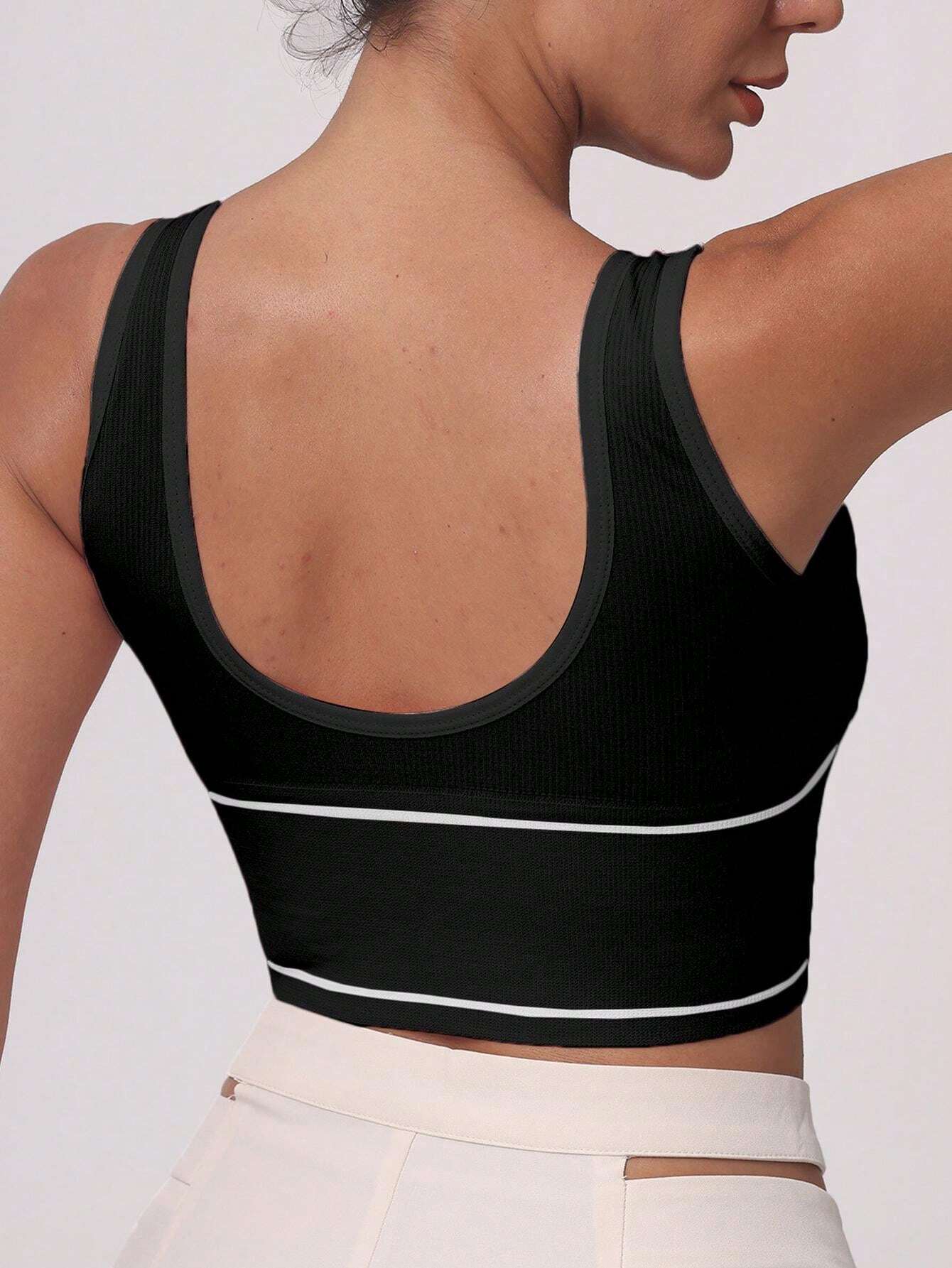 2pcs Women's Sports Wireless Full Coverage Breathable Bra, Lingerie