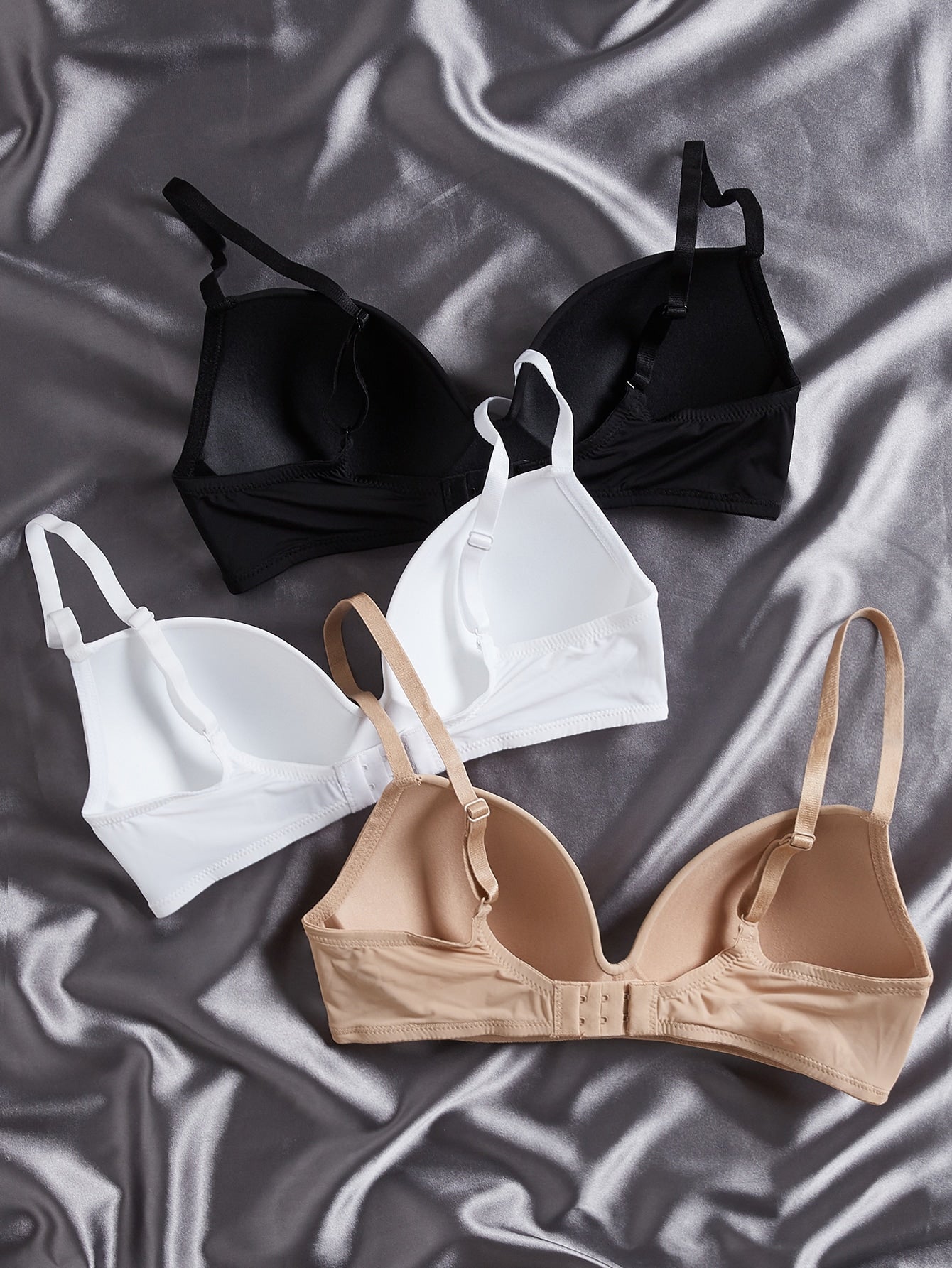 3pack Solid Bra Set