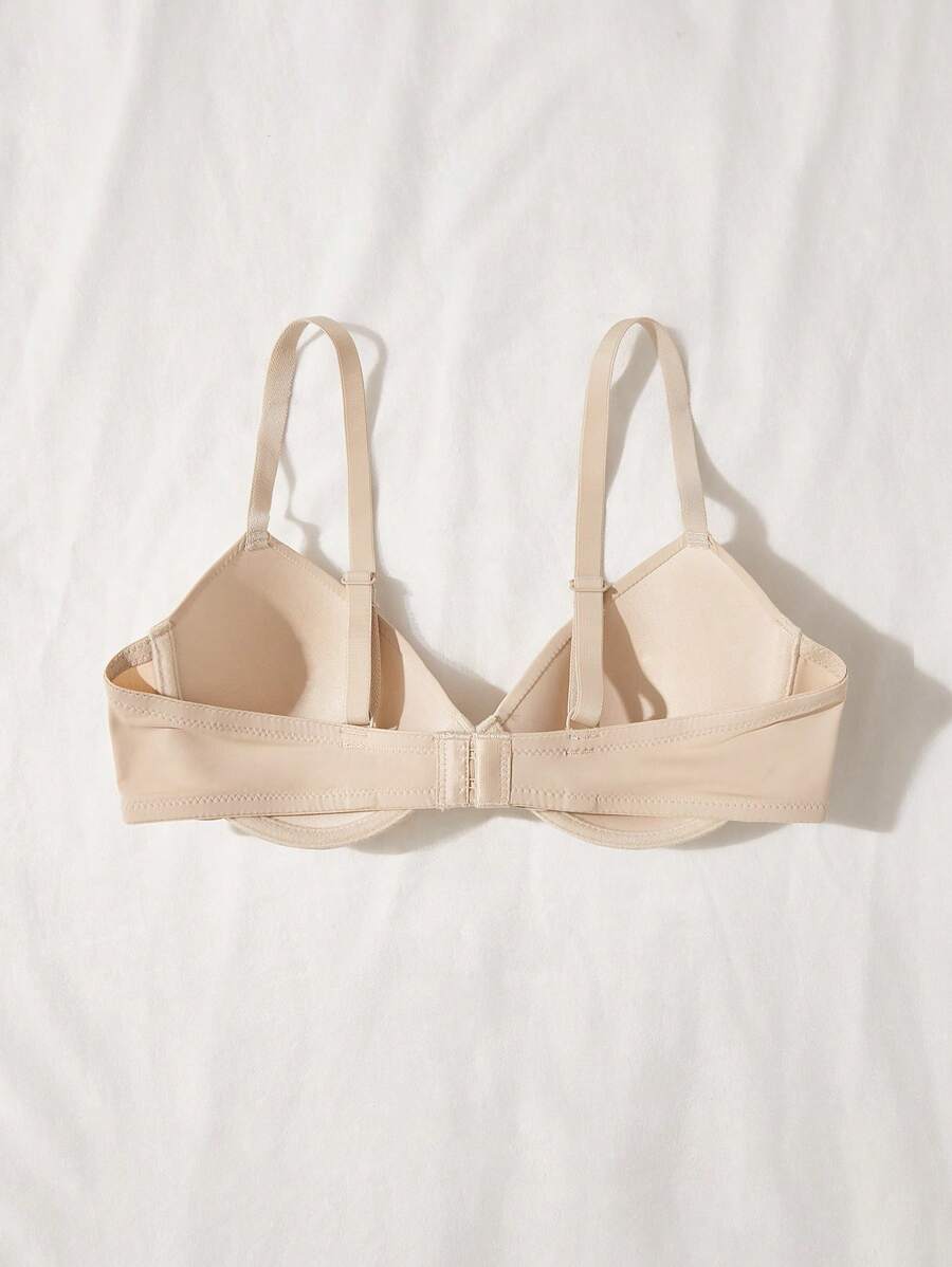Solid Underwire Push Up Bra